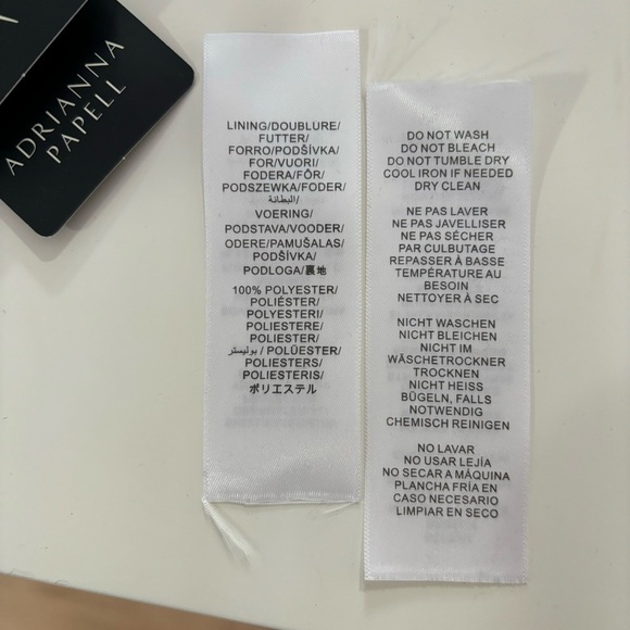 Adrianna Papell Satin Crepe Ruffle Front Long Gown In Steel Rose - Picture 9 of 9